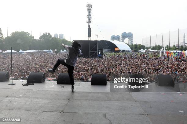 Performs onstage during Day 1 of 2018 Governors Ball Music Festival at Randall's Island on June 1, 2018 in New York City.