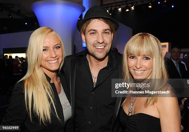 Alena Gerber, David Garett and Gundis Zambo attend the Touareg World Premiere at the Postpalast on February 10, 2010 in Munich, Germany.