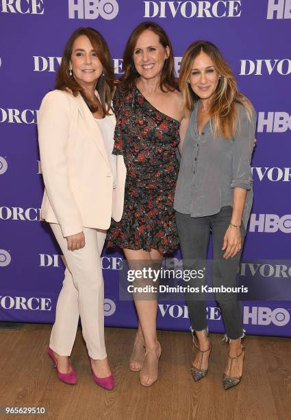 Talia Balsam, Molly Shannon and Sarah Jessica Parker attend the "Divorce" Emmy FYC Event at the Whitby Hotel on June 1, 2018 in New York City.