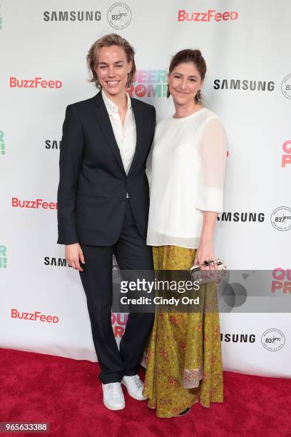 Model Elliott Sailors and Olimpia Valli Fassi attend as BuzzFeed hosts its 2nd Annual Queer Prom Powered by Samsung For LGBTQ+ Youth at Samsung 837...