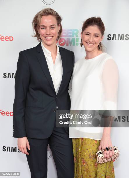 Model Elliott Sailors and Olimpia Valli Fassi attend as BuzzFeed hosts its 2nd Annual Queer Prom Powered by Samsung For LGBTQ+ Youth at Samsung 837...