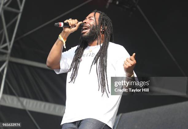 Performs onstage during Day 1 of 2018 Governors Ball Music Festival at Randall's Island on June 1, 2018 in New York City.