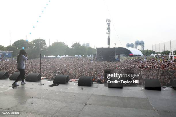 Performs onstage during Day 1 of 2018 Governors Ball Music Festival at Randall's Island on June 1, 2018 in New York City.