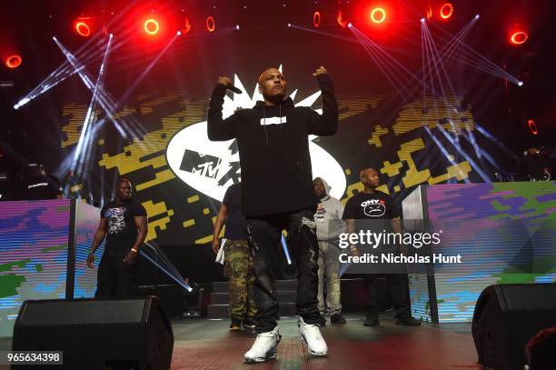 Sticky Fingaz of Onyx performs during the YO! MTV Raps 30th Anniversary Live Event at Barclays Center on June 1, 2018 in New York City.