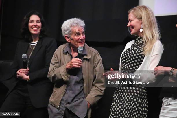 Amy Cappellazzo, Larry Poons, and Jennifer Stockman speak during a screening and Q&A for the Opening Night Film, "The Price of Everything," during...