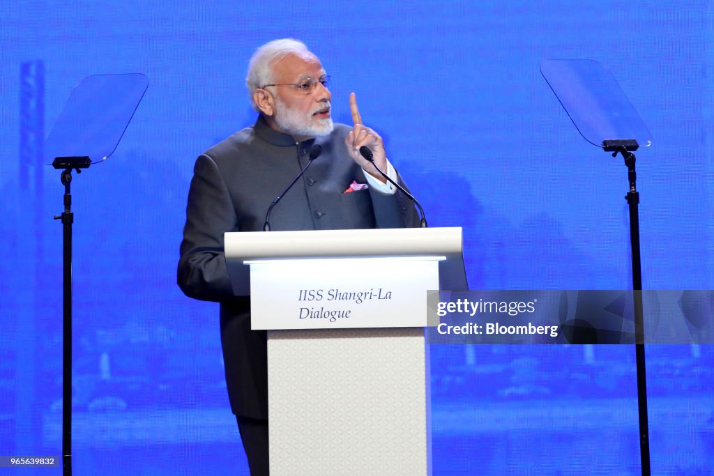 India Prime Minister Narendra Modi Delivers Keynote At The IISS Shangri-La Dialogue