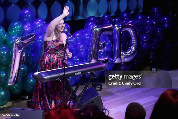 Singer Mary Lambert performs onstage as BuzzFeed hosts its 2nd Annual Queer Prom Powered by Samsung For LGBTQ+ Youth at Samsung 837 on June 1, 2018...