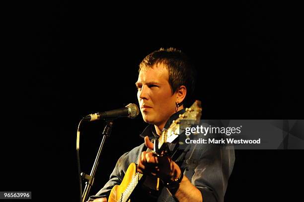 Alan Pownall performs on stage at Hoxton Bar on February 10, 2010 in London, England.