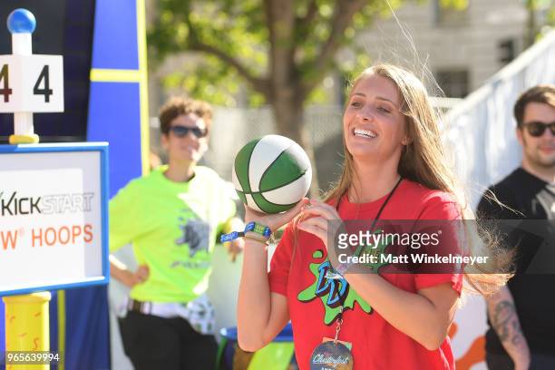 Jenna Compono attends Double Dare presented by Mtn Dew Kickstart at Comedy Central presents Clusterfest on June 1, 2018 in San Francisco, California.