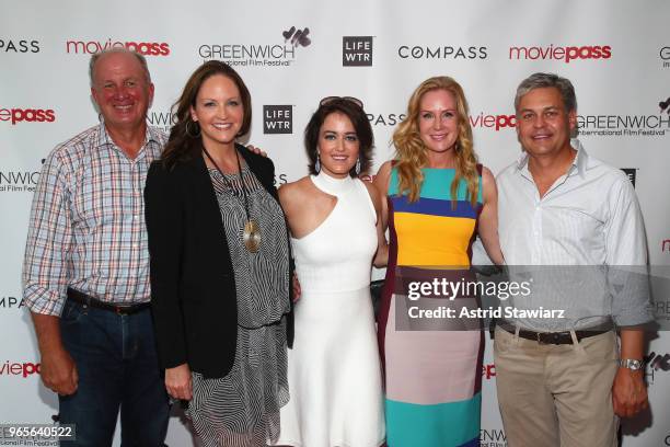 Jim Clark, Kate Clark, Wendy Reyes, Colleen deVeer, and Kipp deVeer attend a screening and Q&A for the Opening Night Film, "The Price of Everything,"...