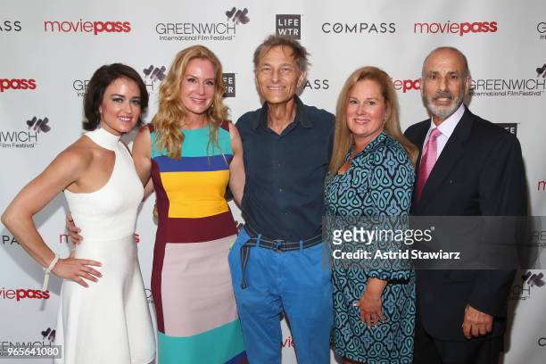 Wendy Reyes, Colleen deVeer, Avram Ludwig, Megan Carroll, and David Gideon attend a screening and Q&A for the Opening Night Film, "The Price of...