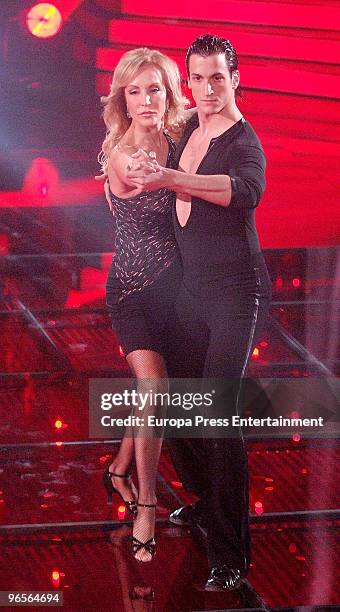 Carmen Lomana performs at the ''Mira quien baila'' dancing show on February 10, 2010 in Madrid, Spain.