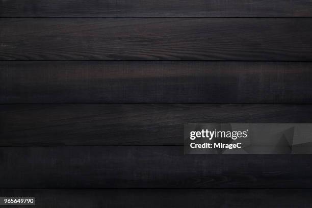 black wood plank texture - dark fotografías e imágenes de stock