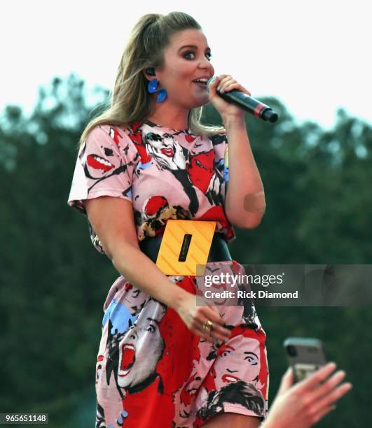 Lauren Alaina performs during Pepsi's Rock The South Festival - Day 1 at Heritage Park on June 1, 2018 in Cullman, Alabama.