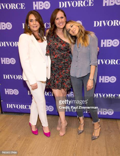 Actors Talia Balsam, Molly Shannon and Sarah Jessica Parker attend "Divorce" Emmy FYC Event at the Whitby Hotel on June 1, 2018 in New York City.