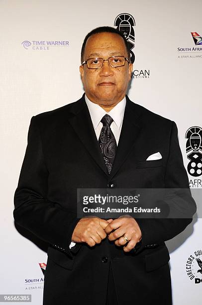 Civil rights leader Dr. Ben Chavis attends the Pan African Film & Arts Festival Opening Night Gala at the Directors Guild Theatre on February 10,...