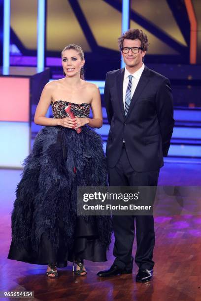 Daniel Hartwich and Victoria Swarovski during the semi finals of the 11th season of the television competition 'Let's Dance' on June 1, 2018 in...