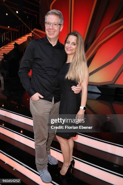 Frank Thelen and Nathalie Thelen-Sattler during the semi finals of the 11th season of the television competition 'Let's Dance' on June 1, 2018 in...