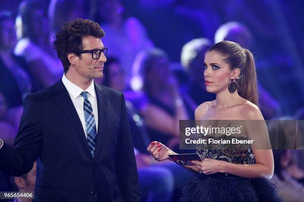 Daniel Hartwich and Victoria Swarovski during the semi finals of the 11th season of the television competition 'Let's Dance' on June 1, 2018 in...