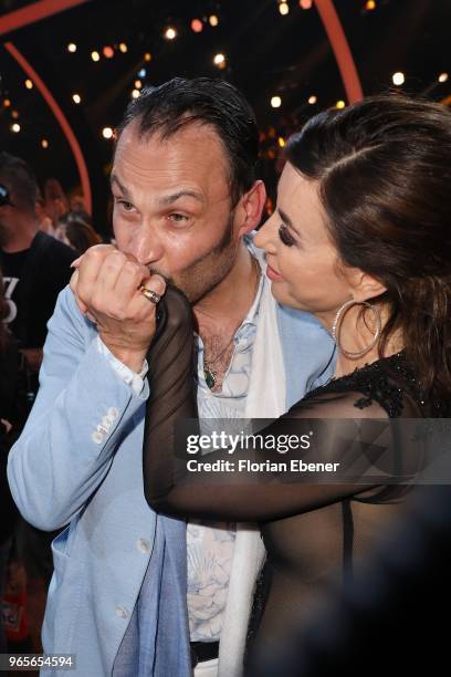 Judith Williams and Alexander-Klaus Stecher during the semi finals of the 11th season of the television competition 'Let's Dance' on June 1, 2018 in...