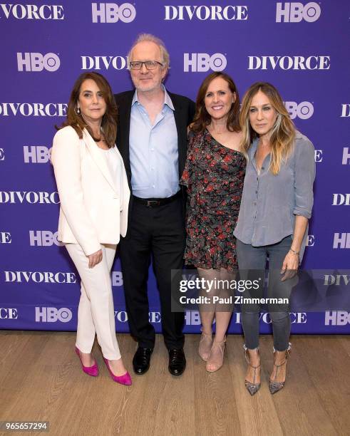 Actors Talia Balsam, Tracy Letts, Molly Shannon and Sarah Jessica Parker attend "Divorce" Emmy FYC Event at the Whitby Hotel on June 1, 2018 in New...