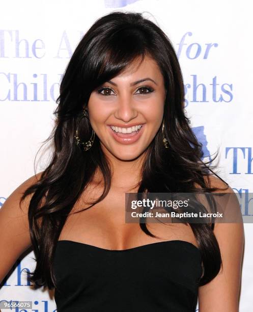Francia Raisa arrives at The Alliance for Children's Rights honors "Law And Order" at the Beverly Hilton Hotel on February 10, 2010 in Beverly Hills,...