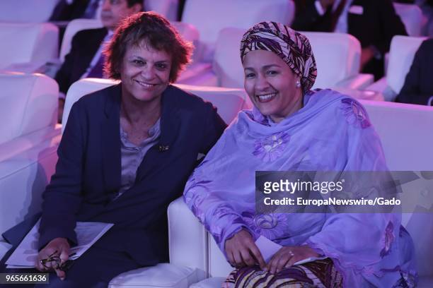 First Lady Catarina Marques de Almeida Vaz Pinto along with Deputy Secretary-General Amina Mohammed During a Qatari Event on Education today at the...