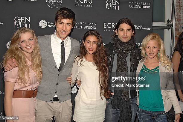 Amanda Phillips, Benjamin Elliot, Giglianne Braga, Justin Gaston and Kara Kilmer of the cast of "If I can Dream" attend Gen Art's The New Garde...