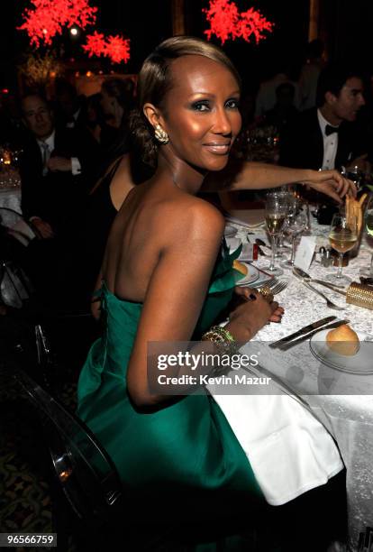 Iman attends amfAR New York Gala Co-Sponsored by M.A.C Cosmetics at Cipriani 42nd Street on February 10, 2010 in New York City.