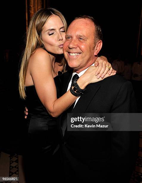 Heidi Klum and Michael Kors attends amfAR New York Gala Co-Sponsored by M.A.C Cosmetics at Cipriani 42nd Street on February 10, 2010 in New York City.