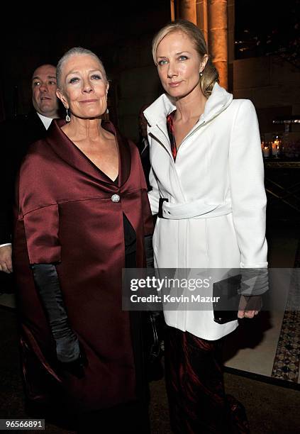 Vanessa Redgrave and Joely Richardson attends amfAR New York Gala Co-Sponsored by M.A.C Cosmetics at Cipriani 42nd Street on February 10, 2010 in New...
