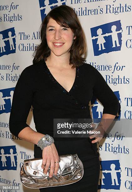 Actress Mayim Bialik arrives at the Alliance for Children's Rights Annual Dinner Gala on February 10, 2010 in Beverly Hills, California.