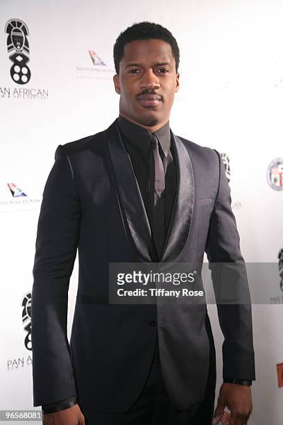 Actor Nate Parker attends the Pan African Film & Arts Festival Opening Night Gala at the Directors Guild Theatre on February 10, 2010 in West...
