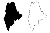 Maine map vector
