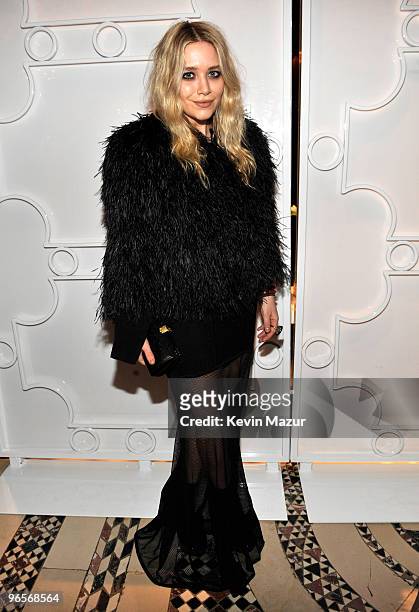 Exclusive** Mary-Kate Olsen attends amfAR New York Gala Co-Sponsored by M.A.C Cosmetics at Cipriani 42nd Street on February 10, 2010 in New York City.