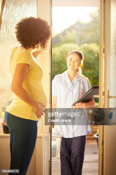 pregnancy check up at home - sturti stock pictures, royalty-free photos & images