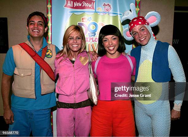 Nicole Eggert with Diego, Dora the Explorer and Boots the Monkey