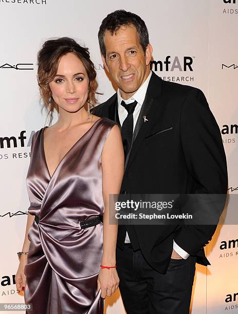 Actress Eliza Dushku and designer Kenneth Cole attend the amfAR New York Gala co-sponsored by M.A.C Cosmetics at Cipriani 42nd Street on February 10,...