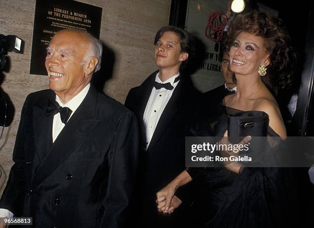 Carlo Ponti, Edoardo Ponti, and Sophia Loren