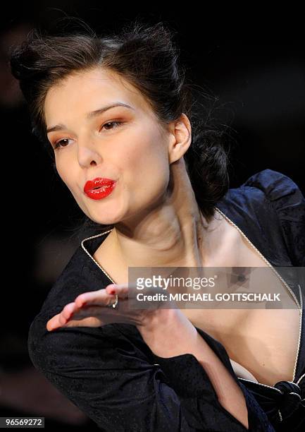 Model presents a creation by Austrian designer Lena Hoschek during the Berlin Fashion Week in Berlin, Germany 20 January 2010. Some 30 designers...