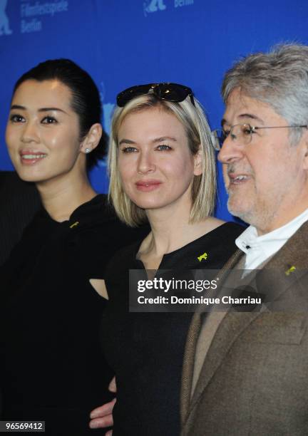 Jury members Yu Nan, Renee Zellweger and Jose Maria Morales attend the International Jury Photocall during day one of the 60th Berlin International...