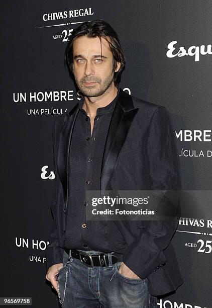 Jordi Molla attends the premiere of "Un Hombre Soltero" at Capitol cinema on February 10, 2010 in Madrid, Spain.