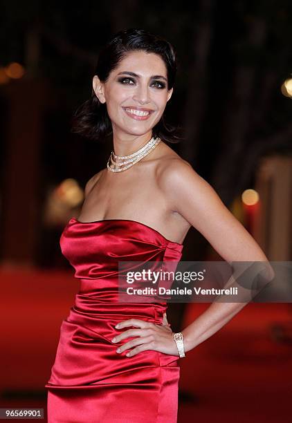 Actress Caterina Murino attends the 'The Garden Of Eden' premiere during the 3rd Rome International Film Festival held at the Auditorium Parco della...