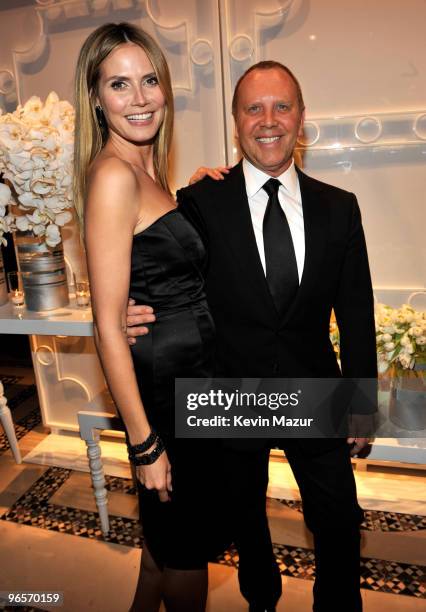 Heidi Klum and Michael Kors attends amfAR New York Gala Co-Sponsored by M.A.C Cosmetics at Cipriani 42nd Street on February 10, 2010 in New York City.