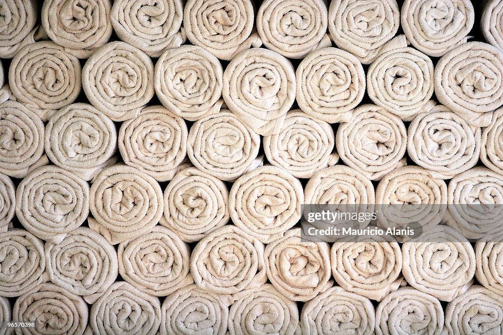 Rolled Beach towels texture