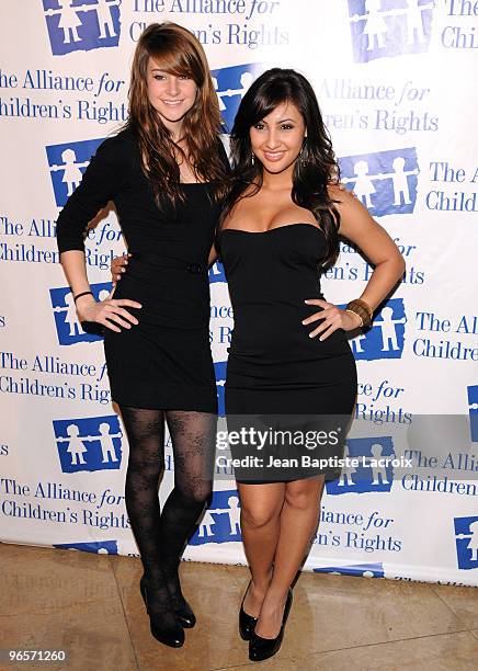 Shailene Woodley and Francia Raisa arrive at The Alliance for Children's Rights honors "Law And Order" at the Beverly Hilton Hotel on February 10,...