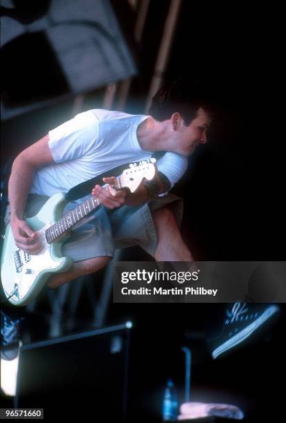 Tom DeLonge of Blink 182 performs on stage at Big Day Out 2000 in Melbourne, Australia.