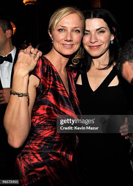 Joely Richardson and Julianna Margulies attends amfAR New York Gala Co-Sponsored by M.A.C Cosmetics at Cipriani 42nd Street on February 10, 2010 in...