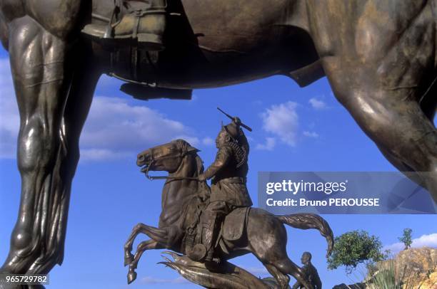 Amerique Latine, Mexique, etat de Zacatecas, Zacatecas, Statue Equestre de Francisco Villa .