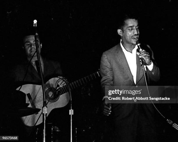 American singer, actor, and entertainer Sammy Davis Jr. Performs at the 'Stars for Freedom' rally, Montgomery, Alabama, March 24, 1965. The rally...